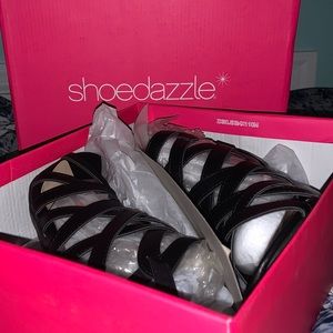 Shoedazzle Cindy Sandals Black